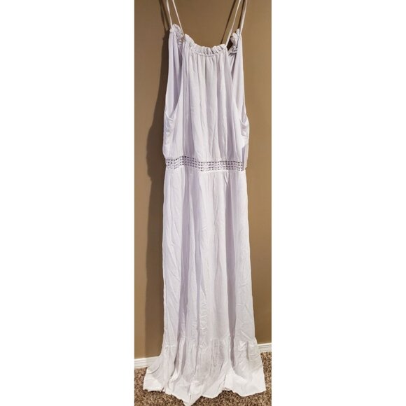 JustFab Dresses & Skirts - NWT Just Fab All White High Neck Cutout Waistline Maxi Dress, Size XXL Wedding